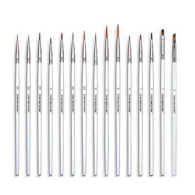  Fine Detail Paint Brush Set 15pcs for Miniature Models Craft Painting 15 PCS