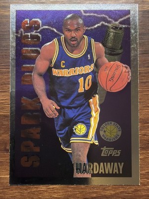   TIM HARDAWAY 1996 TOPPS SPARK PLUGS INSERT # SP8 GOLDEN STATE WARRIORS LEGEND