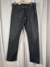 LEVI'S 501 Original Fit Men's Jeans Black Denim 36x34 Cotton Button Fly NWT