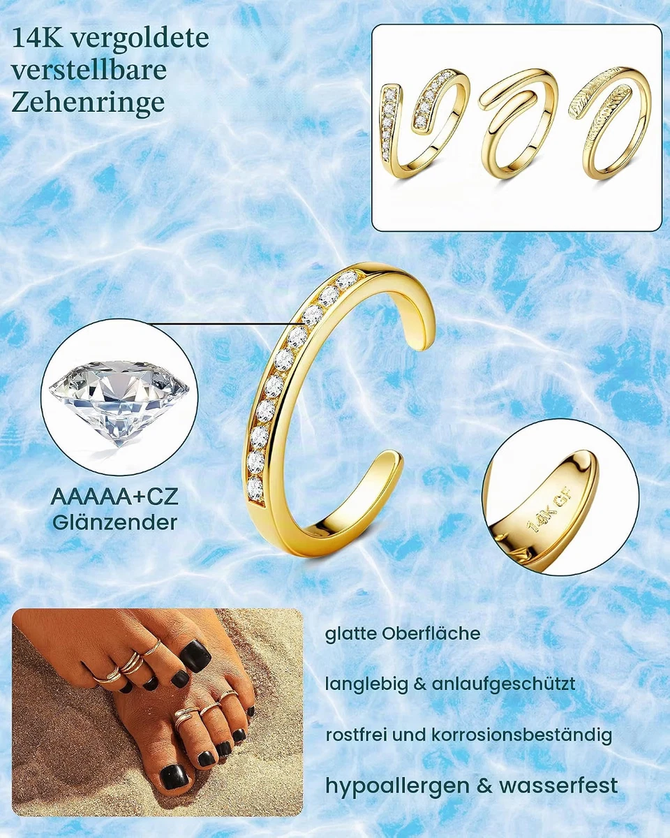 Zehenring 9 Stück / Verstellbar Damen Schmuck