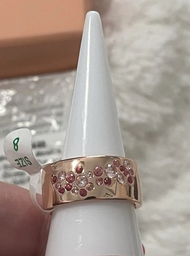 Bomb Party Ring Sz 8 “Take Me To Mexico” Pink Topaz CZ Rose Gold Played RBP6446