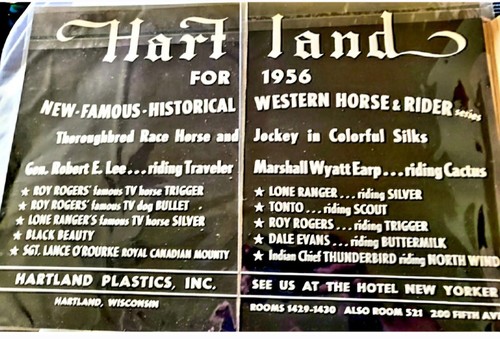 1956 Hartland Horses Ad Promoting New York Annual Toy Show 