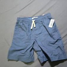 new Old Navy Relaxed Chino Shorts Kids Size L 10-12 Blue Elastic Waist Cotton