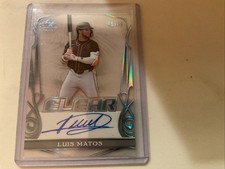 2023 Leaf Trinity - Clear Autographs Luis Matos #CA-LM2 Platinum /49 (AU, RC)
