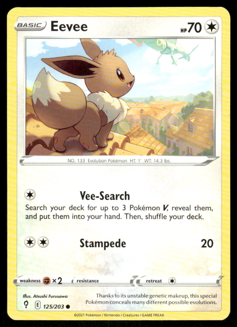 Eevee 125/203 - Evolving Skies - Common NM
