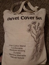 Peace Nest Luxurious Premium Flax Linen Cotton King Duvet Cover 