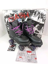 Clash Roller Skates Roller World Size 6 Solid Black Medium Width USA