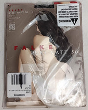 Falke Black Pure Matt 50 DEN Semi Opaque Tights Size Medium NEW
