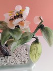  5" Vintage Jade Bonsai Flower Tree Green Square Celadon Pot — photo 10