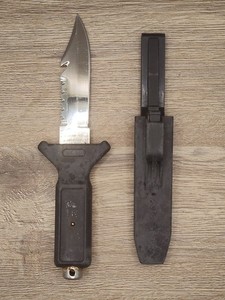 AKONA 316SS SCUBA DIVING KNIFE Underwater Diver Blade And Holster Blade