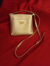 Ralph Lauren 'Acadia II' Gold Pebbled Chic Crossbody Women's Handbag