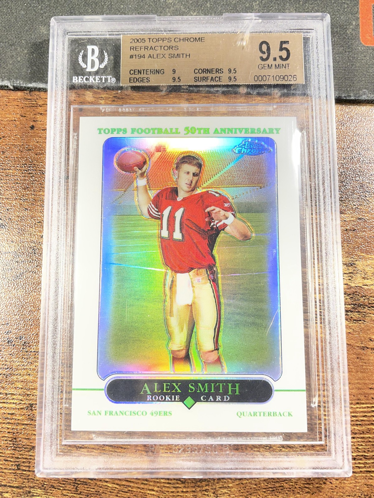2005 Topps Chrome #194 Alex Smith Refractor Rookie BGS 9.5