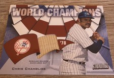 2002 Topps Stadium Club World Champions Relics Chris Chambliss Yankees Bat WC-CC