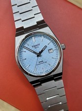 Tissot PRX Powermatic 80 Ice Blue With Bracelet Leather Strap-Full Kit