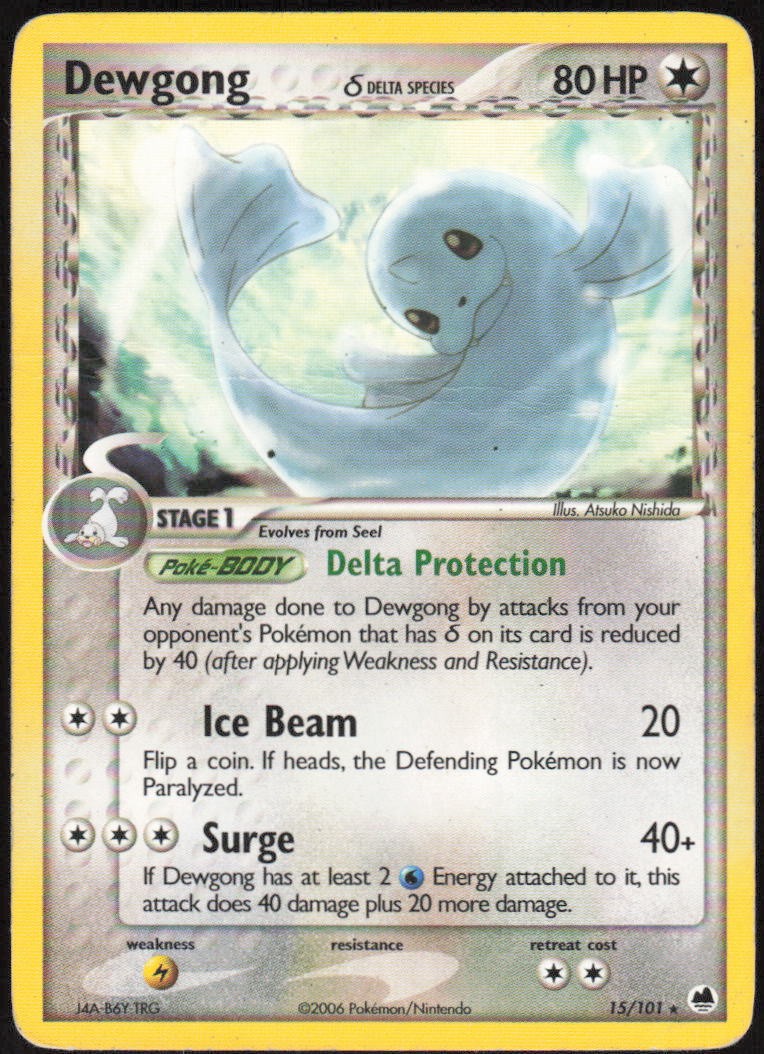 Dewgong (Delta Species) 15/101 EX Dragon Frontiers Rare DM EN