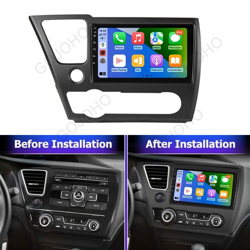 64GB Android 13 Car GPS Radio Wifi Navi Stereo CarPlay For Honda Civic 2013-2017 - Picture 4 of 20