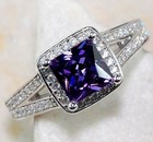 2CT  Amethyst 925 Solid Sterling Silver Ring Sz 6 U4-7 — photo 1