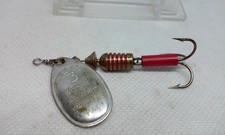 Vintage Mepps #3 AGLIA Silver BLADE/Brass 1" inline Spinner 1/4oz Fishing Lure