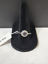 925 Sterling Silber lila Moissanit Größe 9 ...