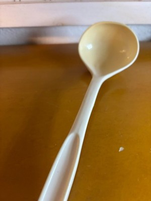 Vintage Foley Ladle Cream White  Plastic USA Made 11'' flawed
