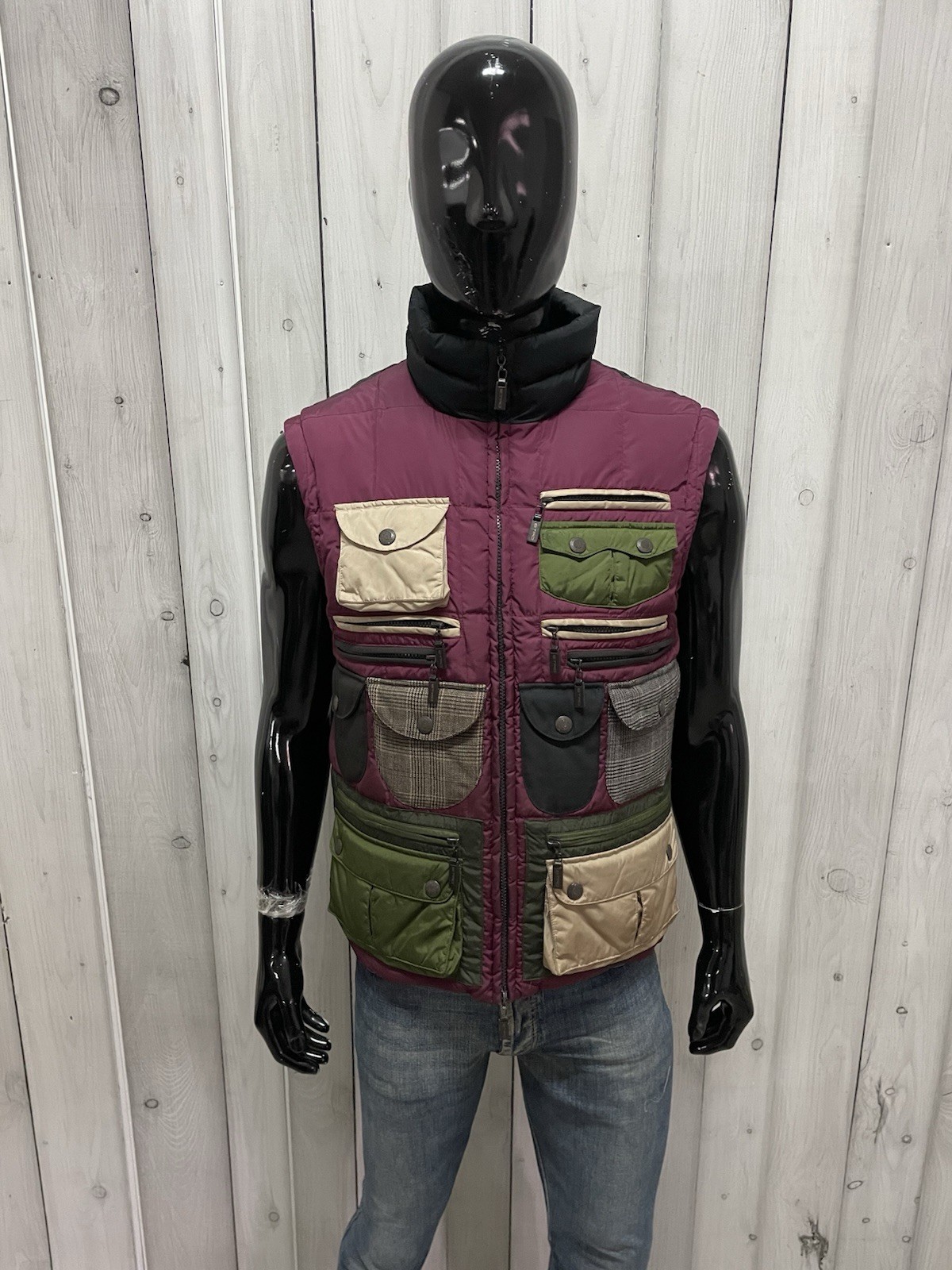 Etro Milano Mens Feather Patchwork Multi Pocket V… - image 20