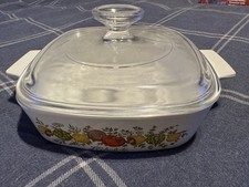 Vintage Corning Ware 1 QT L?Echalote  A-1-B Spice of Life Casserole Dish w/ Lid