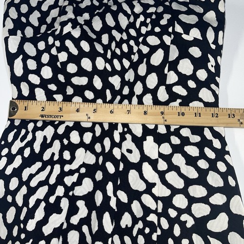 Laundry by Shelli Segal Sz 0 Black White Dress Party Cocktail Summer Animal NWT - Picture 4 of 10