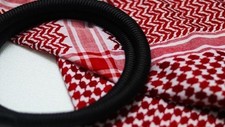 Jordanian Shemagh Keffiyeh Red White Traditional Arab Head Scarf          