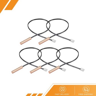 5 Pack 20K NTC Thermistor Probe 15.7'' Copper Sensitive Temperature Temp Sensors