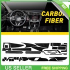 Glossy 5D Carbon Fiber Interior Decal Trim Accessories For Honda Civic 2016-2020
