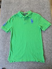 Polo Ralph Lauren Polo Shirt Boys L 14-16 Green Big Pony 3 Classic Fit