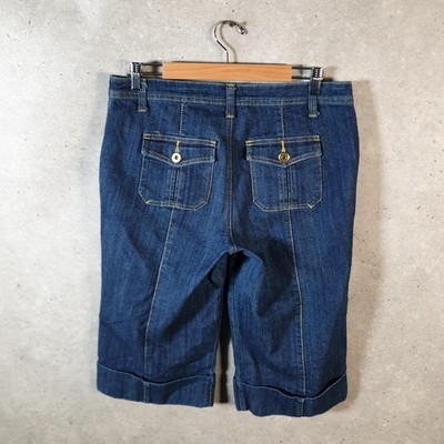 Vintage Willi Smith Y2K Baggy Jorts Shorts Damen W32 jeansblau