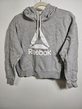 Reebok CrossFit Hoodie Women's Adult M Gray Front Logo Print
