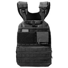 Weighted Vest 3.5lb Base, Holds 40lb Plates, Padded Shoulders, Reflective Stripe