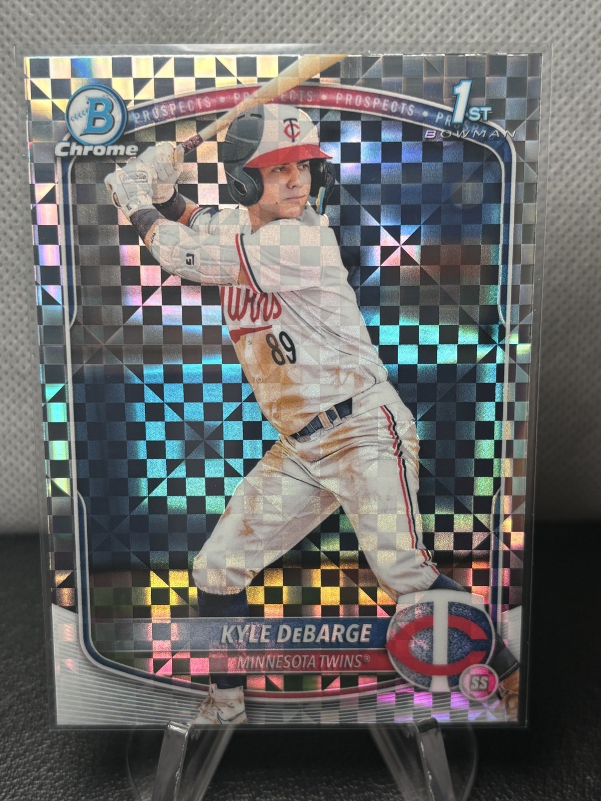 2025 BOWMAN CHROME KYLE DEBARGE 1ST X-FRACTOR REFRACTOR TWINS