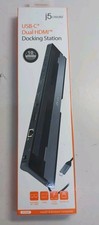 j5create USB-C Dual HDMI Docking Station 10 in 1 Functions Gray Black JCD542