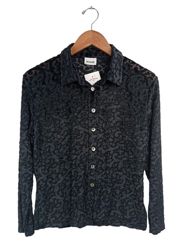 Blouse-Chemisier La Petite Française Taille 38 – Coupe Ample En Viscose | Haut Élégant Rouge Et Noir – Occasion En Parfait État