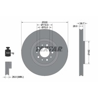 Bremsscheibe Textar 92145103 Vorne, BelüFtet, 1 StüCk