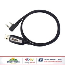 USB Programming Cable for 2 Pin Walkie Talkies, Compatible with Multiple Models