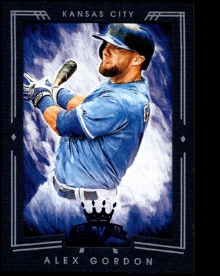 2015 Panini Diamond Kings #7 Alex Gordon Framed Blue #/99