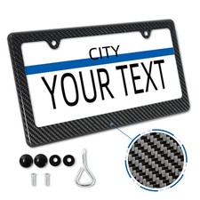 Real 3K Twill Carbon Fiber License Plate Frame Cover US Standard Universal Size