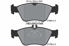 For Textar 2166404 Brake Pad Set, Disc Brake