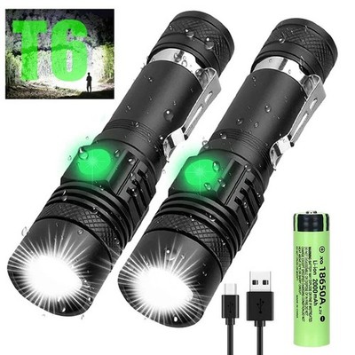 High Power T6 LED Taschenlampen Zoombar Camping Taschenlampe mit Stift Clip Wasserdicht 4