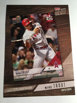 2019 Topps Now Review Set Jumbo 5x7 Mike Trout Angels TN8 /49