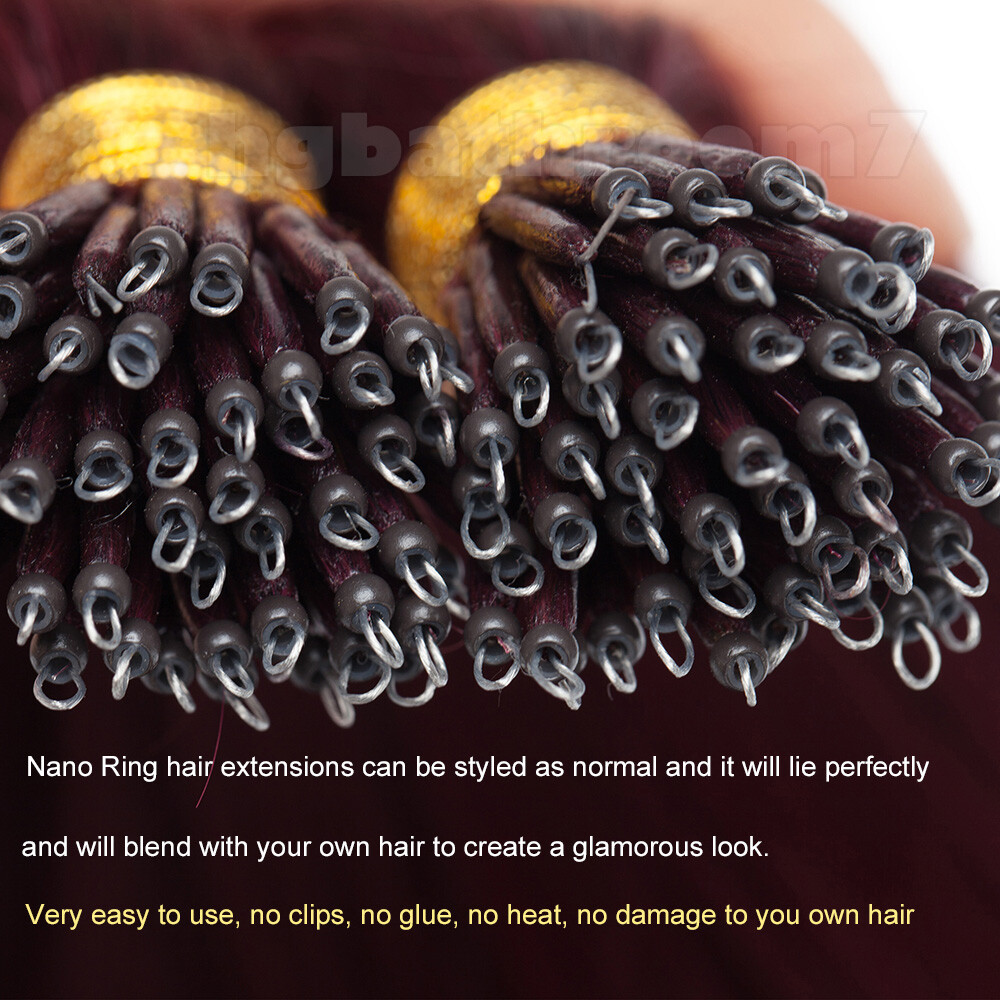 Russian Nano Micro Ring 100% Remy Human Hair Extension Tip 1g/S Loop Beads Brown Tania, wysoka jakość