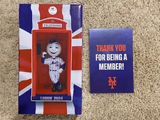 MR MET Gold Limited STM 2024 London Phone Booth SGA Mets Bobblehead RARE MINT