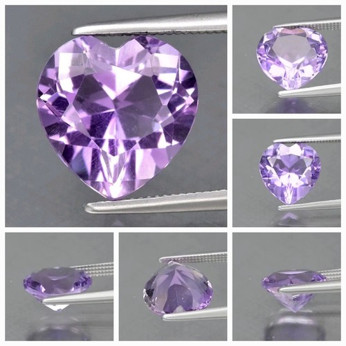 Natural Unheated Purple Amethyst Heart 3.06ct VS 10x10mm Africa
