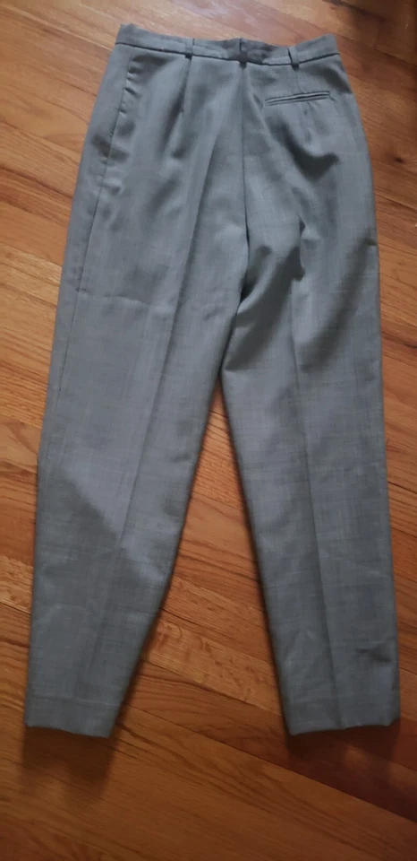 VTG Austin Reed Petite Womens 6P 100% Worsted Wool Brown Tan Pants Trousers - Image 2 of 4