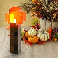 Minecraft Torch Rechargeable Portable Night Light Redstone Torch, Orange Light