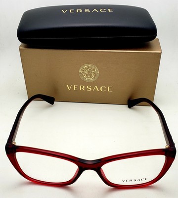 New VERSACE Rx-able Eyeglasses VE 3249 388 52-16 Red Frames  display picture 3
